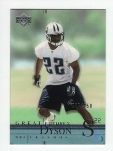 2001 cubierta superior NFL Legends Andre Dyson Tennessee Titans #176 666/750 - Imagen 1 de 1