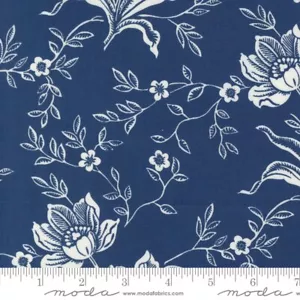 Denim and Daisies Large Floral Midnight by Fig Tree for Moda 1/2 YD 35380 18 - Picture 1 of 1