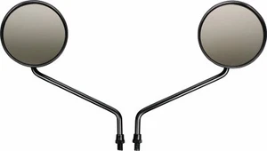 Yamaha DT 250 360 400 XT 250 500 M10x1.25 Early Black Mirrors (2x) Pair 5-157 - Picture 1 of 2