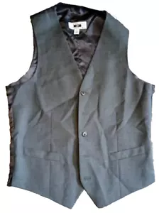 Joseph Abboud Vest Mens Small Gray Solid Dress Tux Tuxedo Suit Formal 5 Button - Picture 1 of 5