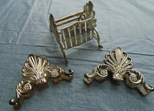 Knife Spoon Fork Caddies 3 Pieces Leonard Italy Silverplated - Picture 1 of 5