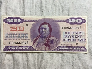 $20 US Military Payment Certificate Series 692 High Grade Scarce Denom Type - Picture 1 of 7