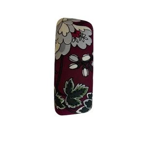 Vera Bradley Sunglasses Glasses Case Hard Shell Burgundy Floral Print - Picture 1 of 3