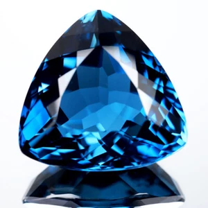 36.34 ct AAA Grade Pleasant Trillion Cut (21 x 20 mm) Genuine London Blue Topaz - Picture 1 of 2