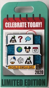 Pin de edición limitada 4000 de los parques Disney celebran el Día Mundial del Emoji 2020 edición limitada - Imagen 1 de 2