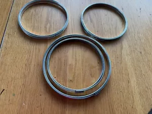 Metal Embroidery Vtg Hoops Lot of 4 Round CORK LINED Spring Tension Hoop 6"-7" - Picture 1 of 1