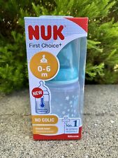 NUK First Choice Temperature Control Bottle Silicone Teat Green Acc567