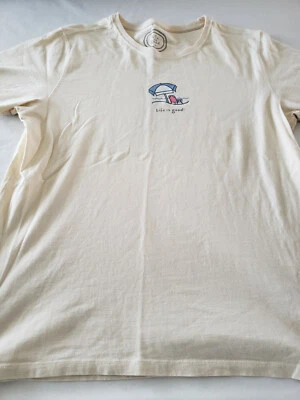 Camiseta LIFE IS GOOD FEMININA MÉDIA M AMARELO CLARO ALGODÃO PRAIA VERÃO - Imagem 1 de 4