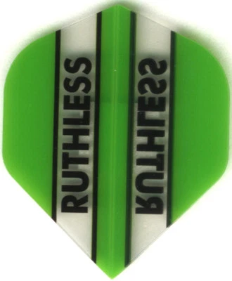 GREEN/CLEAR RUTHLESS Dart Flights: 3 per set