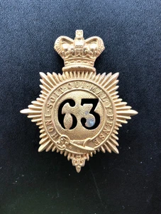 Victorian 1861 - 69 Shako cap badge of the 63rd (Manchester) regiment of Foot - Picture 1 of 4