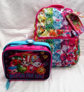 Shopkins Characters Allover 16" Backpack+Shopkins 9.5" Insulated Lunchbag-New!v2 - Picture 1 of 5