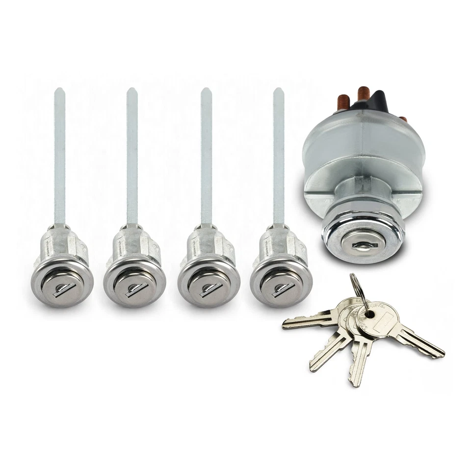 Juego de 5 cilindros de cerradura de puerta para camión Mack serie R 1966 1967-2005 con 4 llaves Foto 1 de 4