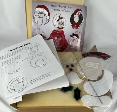 Mrs Claus Studio One Art Glass Pre Cut Stained Glass Kit Christmas DIY Unused - Image 1 of 4