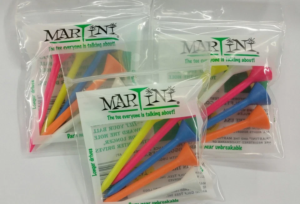 Martini Golf Tees Assorted 5-pack (3 Count) - Image 1 of 1