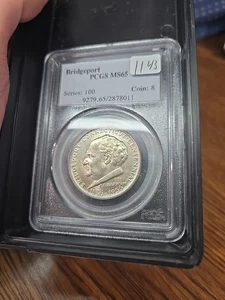 1936 Bridgeport Commemorative Half Dollar PCGS MS 65 - Picture 1 of 2