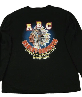 Camisa térmica vintage años 90 Harley Davidson ABC Pontiac Indian Tocado LS Foto 1 de 4