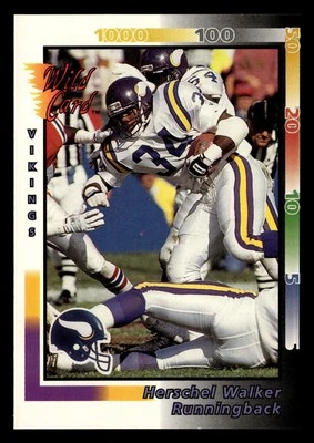 Herschel Walker 1992 Wild Card #63 Minnesota Vikings FOOTBALL *079 - Image 1 of 2