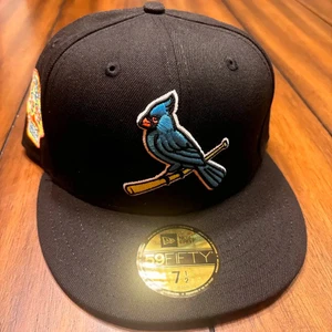 New Era St Louis Cardinals Sugar Skull Dia De Los Muertos Fitted Hat Size 7 1/2 - Picture 1 of 10