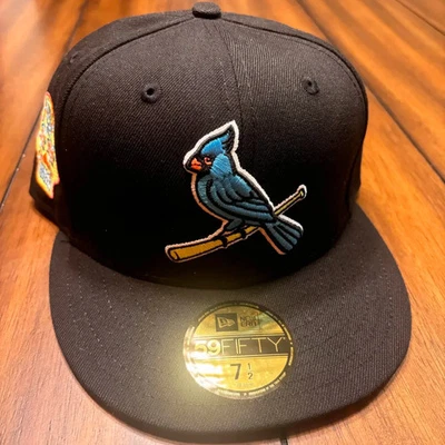 New Era St Louis Cardinals Sugar Skull Dia De Los Muertos Fitted Hat Size 7 1/2 - Image 1 of 4