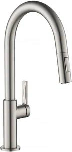 Oletto Single Handle Pull down Kitchen Faucet in Spot Free Stainless Steel, KPF- - Foto 1 di 12