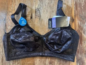 Bali BH doppelter Halt Größe 34D Farbe schwarz Spitze ohne Bügel 3372 - Bild 1 von 13