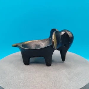 Vtg Walter Bosse Elephant Handmade In Austria Label Bronze Brass Sculpture  - Picture 1 of 16