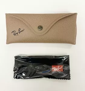 Ray-Ban Beige Sunglasses Case + Cloth New - Picture 1 of 2