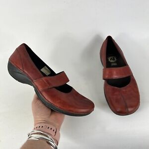 Merrell Brio Terracotta Mary Jane Women's 7.5 Red Leather Flat Comfort Shoes