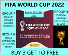 PANINI QATAR 2022 FIFA WORLD CUP STICKERS, FOILS/ GROUP F & G & H   BUY 3 GET 10