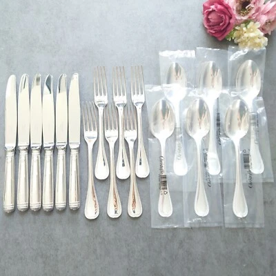 Christofle Malmaison Silverplate Standard Knife Fork Spoon 18pcs Excellent - Image 1 of 4