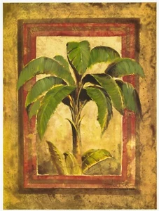 Steve Butler Trade Winds I y II Palmera Arte Tropical Set de 2 19x25 pulgadas - Imagen 1 de 2