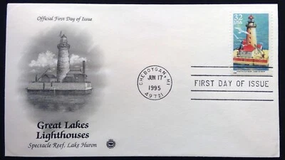 Scott 2971 FDC Spectacle Reef Lake Huron Great Lakes Lighthouses PCS - Image 1 of 3