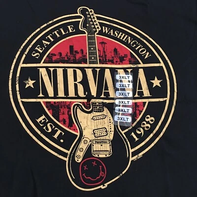 Camiseta Nirvana Est 1988 Seattle Band para hombre 3XL manga corta gráficos delanteros Foto 1 de 4