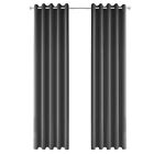 2 Panels Grey Curtain Blackout Ring Top Drapes Bedroom Window Curtains New  