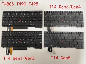 New Thinkpad T480S T490 T495 T14 GEN1/2/3/4/5 US Backlight keyboard - Picture 1 of 9
