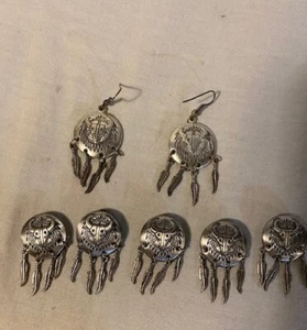 Southwestern Style Ohrringe und Knopfabdeckungen - Bild 1 von 6