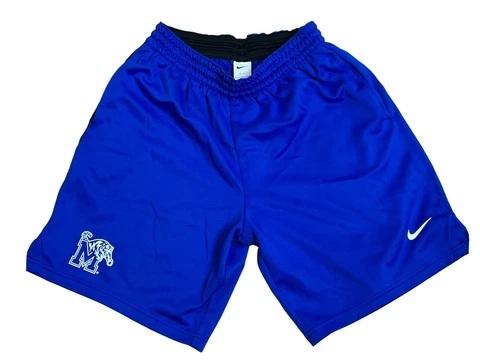 Memphis Tigers Nike DriFit Athletic Shorts Men's Blue/White Large Zip Pockets Cover