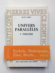 Jean PARIS "Parallel Universe I" with SENDING, Edit° du Seuil 1975 theatre - Picture 1 of 2