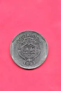 COSTA RICA KM215.1 1992 UNC-UNCIRCULATED MINT-BU OLD LARGE 10 COLONES COIN - Picture 1 of 1
