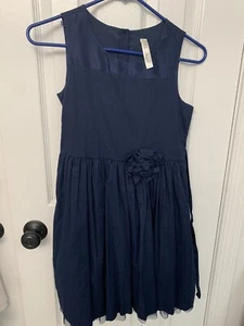 CHEROKEE Girl's Sleeveless Party Fancy Navy Blue Dress Size Large Fully Lined - Picture 1 of 3