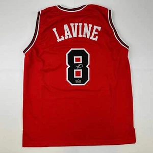 Facsimile Autographed Zach LaVine Chicago Red Reprint Jersey Size Men's XL - Picture 1 of 4