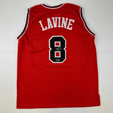 Facsimile Autographed Zach LaVine Chicago Red Reprint Jersey Size Men's XL Cover