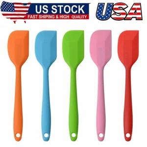 Silicone Spatulas,8.5in Small Rubber Spatula Seamless One Piece Heat Resistant - Picture 1 of 7