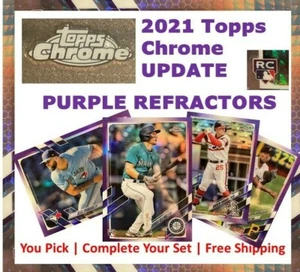 2021 Topps Chrome Update - Purple Refractor - Pick Your Cards & Complete Set - Picture 1 of 45