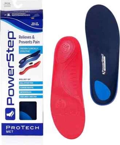 Powerstep Pro ProTech Met Orthotic Shoe Insoles - Picture 1 of 8