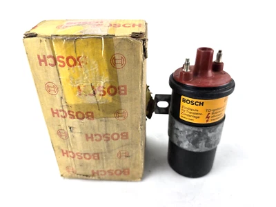 NOS Genuine Bosch Ignition Coil Black 1977-1980 Porsche 924 Turbo 0221122008 - Image 1 of 4