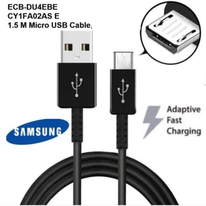 Micro USB Cable cord For SAMSUNG Galaxy S6 S7 1.5M Fast charge USB Charger Black - Picture 1 of 5