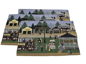 Country County Fair Tapestry Country Cottage Core Farm House (3) Placemats - Picture 1 of 3