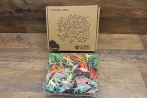 Lot de 150 jouets miniatures dinosaures - figurines colorées mini dinosaures en plastique - Photo 1 sur 5