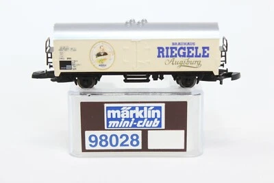 Z Scale Marklin 98028 BRAUHAUS RIEGELE AUGSBURG Reefer Beer Car LNIB - Image 1 of 4